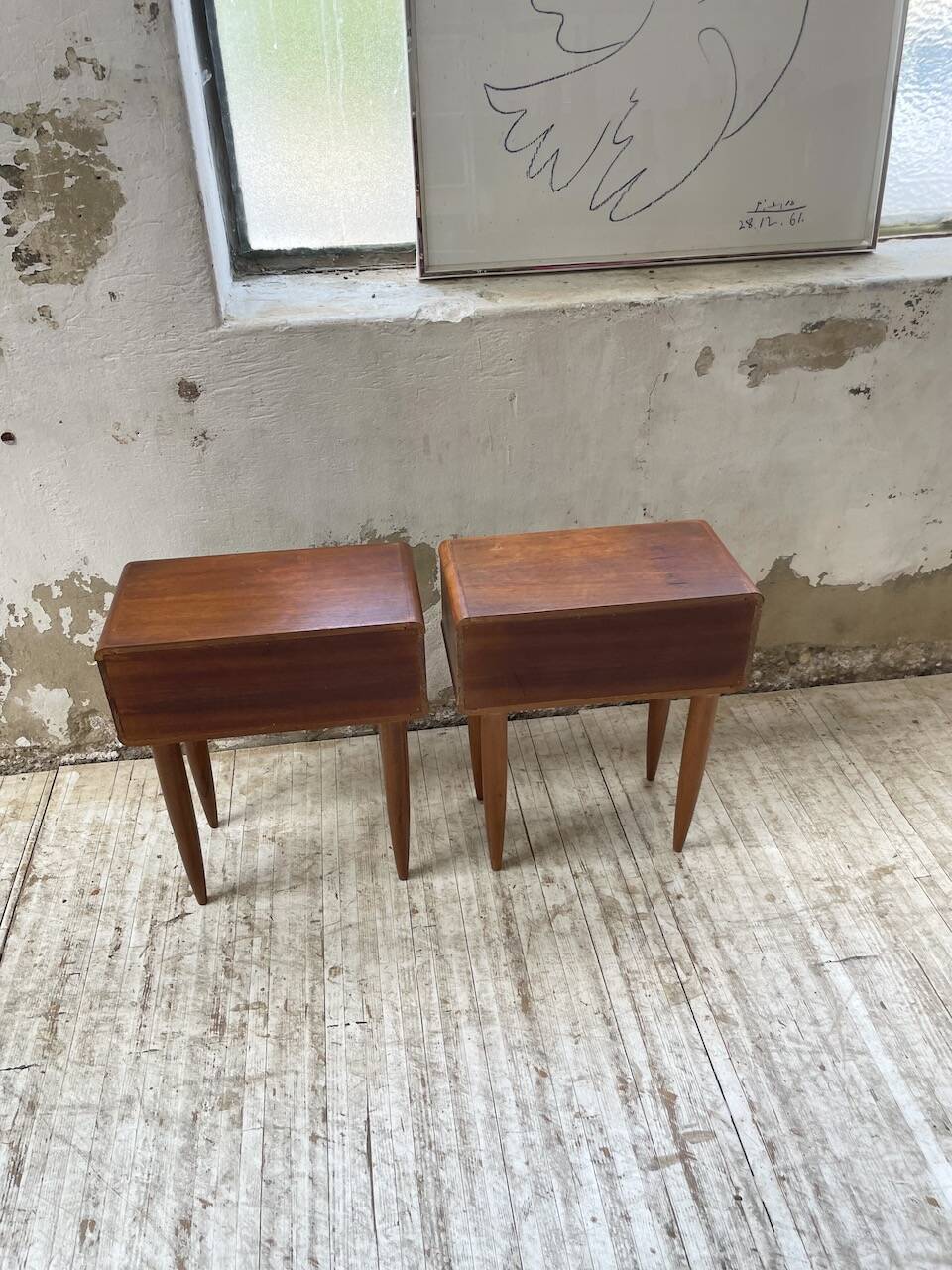 Paire de chevet scandinave en teck