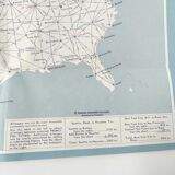 Vintage map USA 1970 America