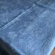 Nappe damassée lin et soie teintée bleu royal