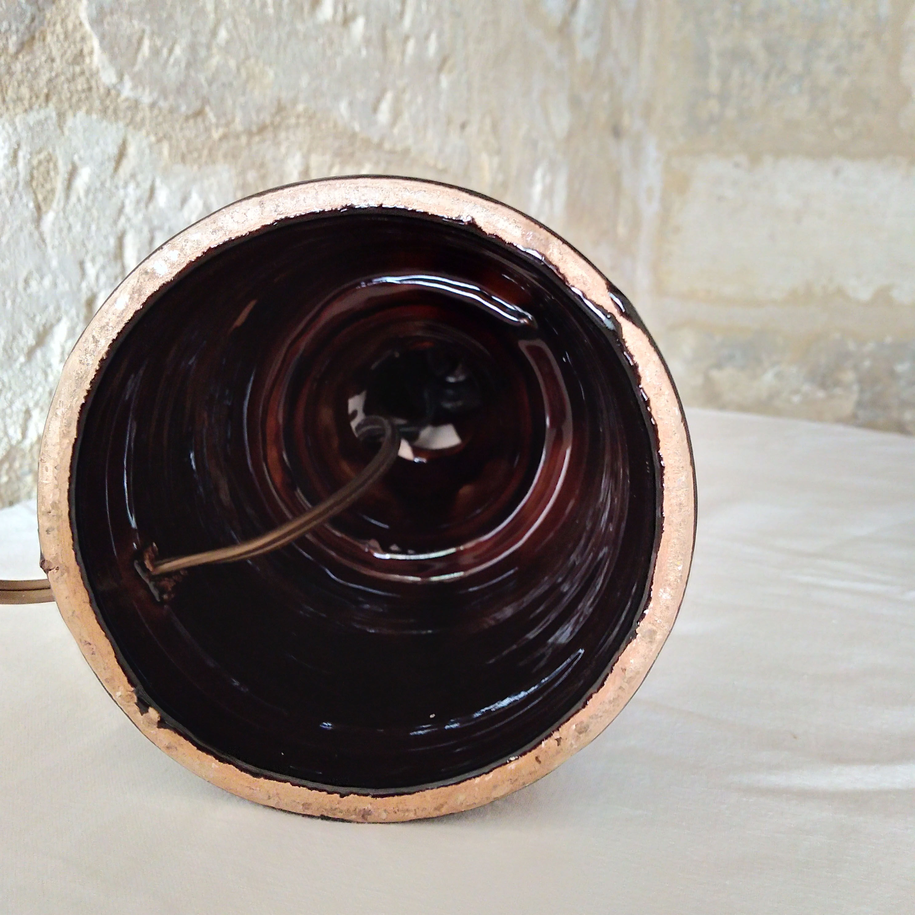 Manises ceramic cob lamp foot 1960