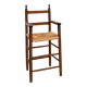 High chair made of straw and wood