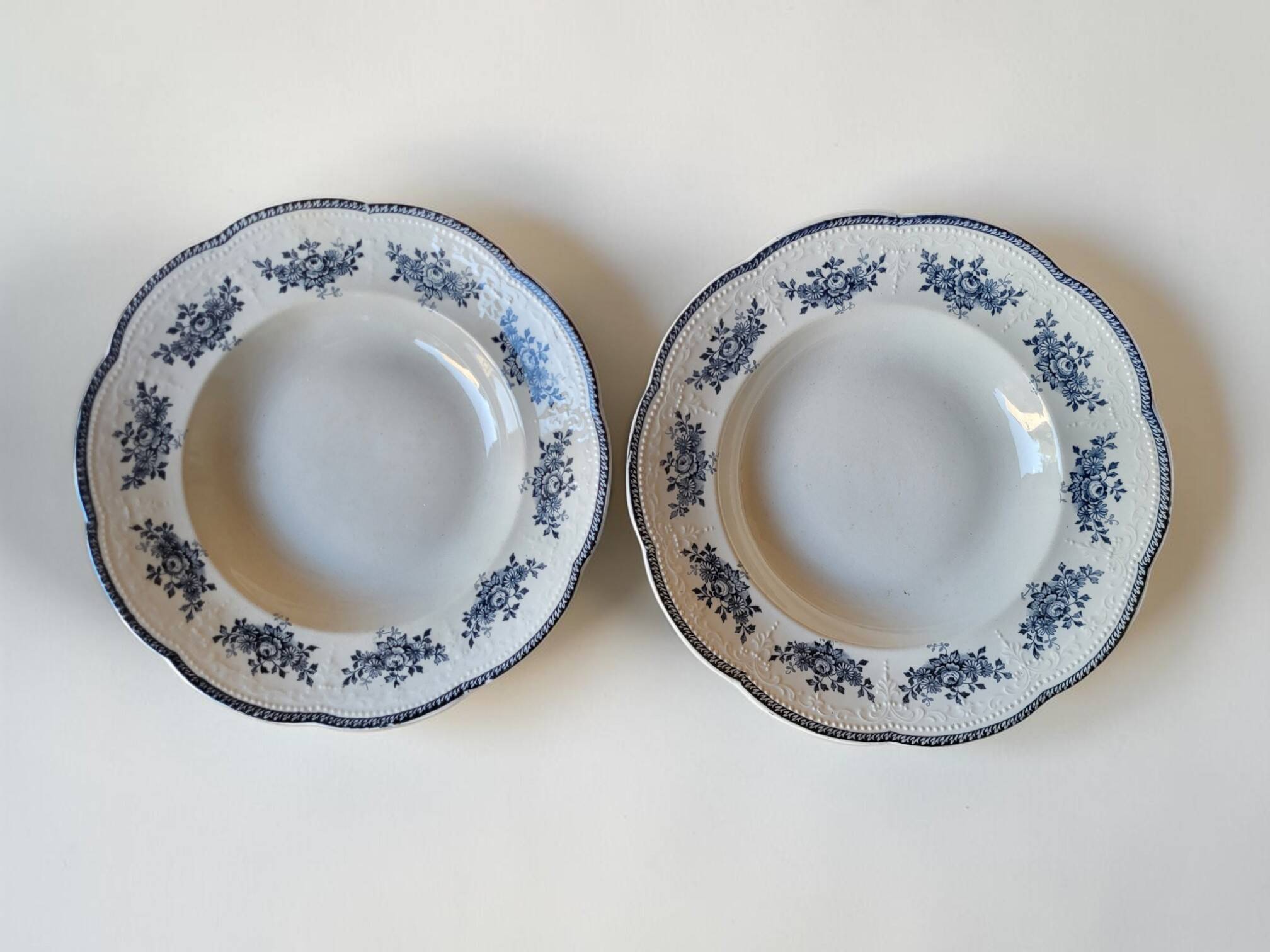 6 deep plates Badonviller model Richelieu