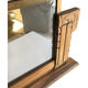 Miroir art déco à poser, bois et métal