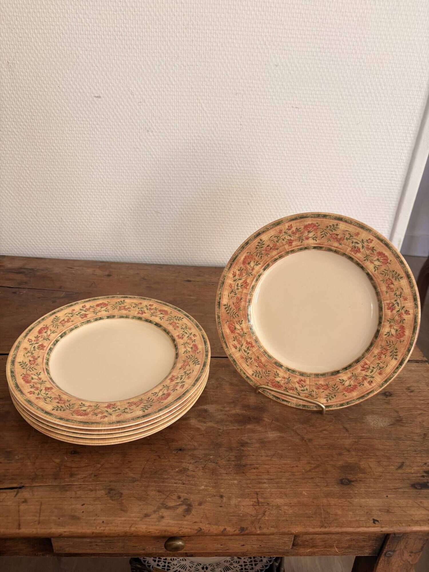 Lot of English Faience Plates Johnson Brothers Ozark McBaine Rose