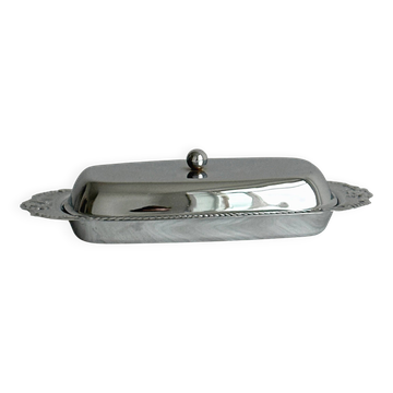 light metal butter dish