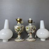 Paire de lampes de table en porcelaine portugaise limitée et numérotée par Alconaca