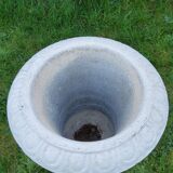 Large Medici vase of reconstructed stone garden from the 50s