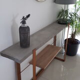 Console design vintage concrete steel corten