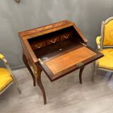 Writing desk in marquetry of the napoleon III period around 1870