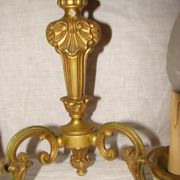 pair of bronze wall lights with 2 arms