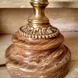Old large onyx marble stone lamp foot