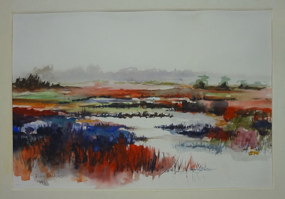 Dutch landscape watercolour by betuwe