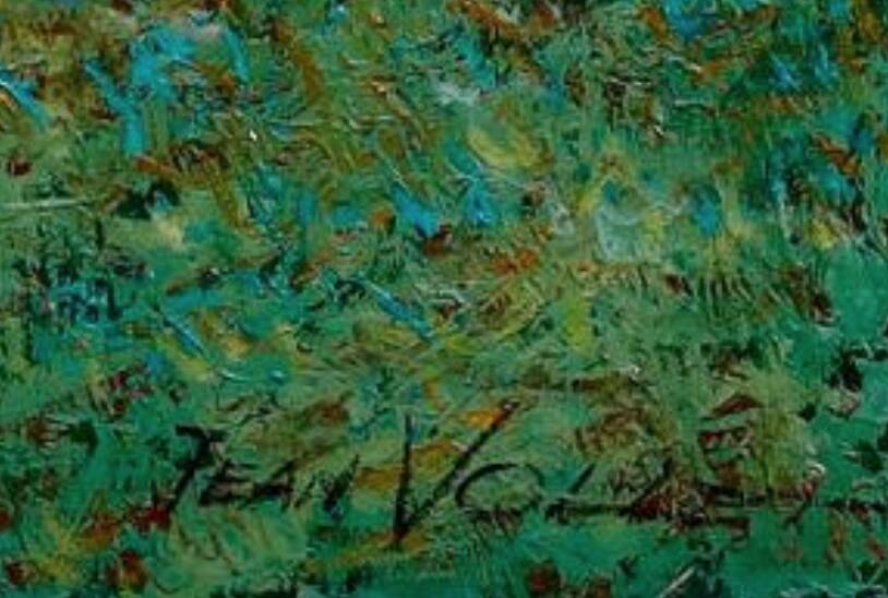 Jean vollet (1935-2015) arcachon bay. claouey. oil on canvas 73 x 92cm