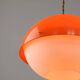 Italian Orange Acrylic Glass Pendant Lamp, 1970s