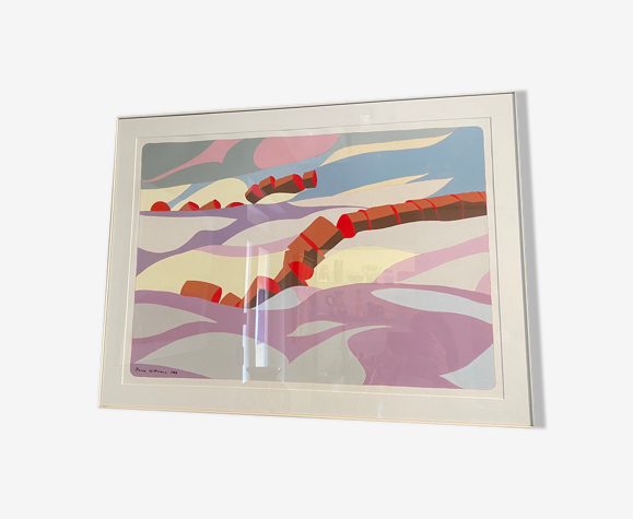 Peinture des années 80 de l'artiste Pierre Wittmann