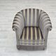 Chaise longue danoise des années 1960, velours bleu/beige, pieds en bois de hêtre.