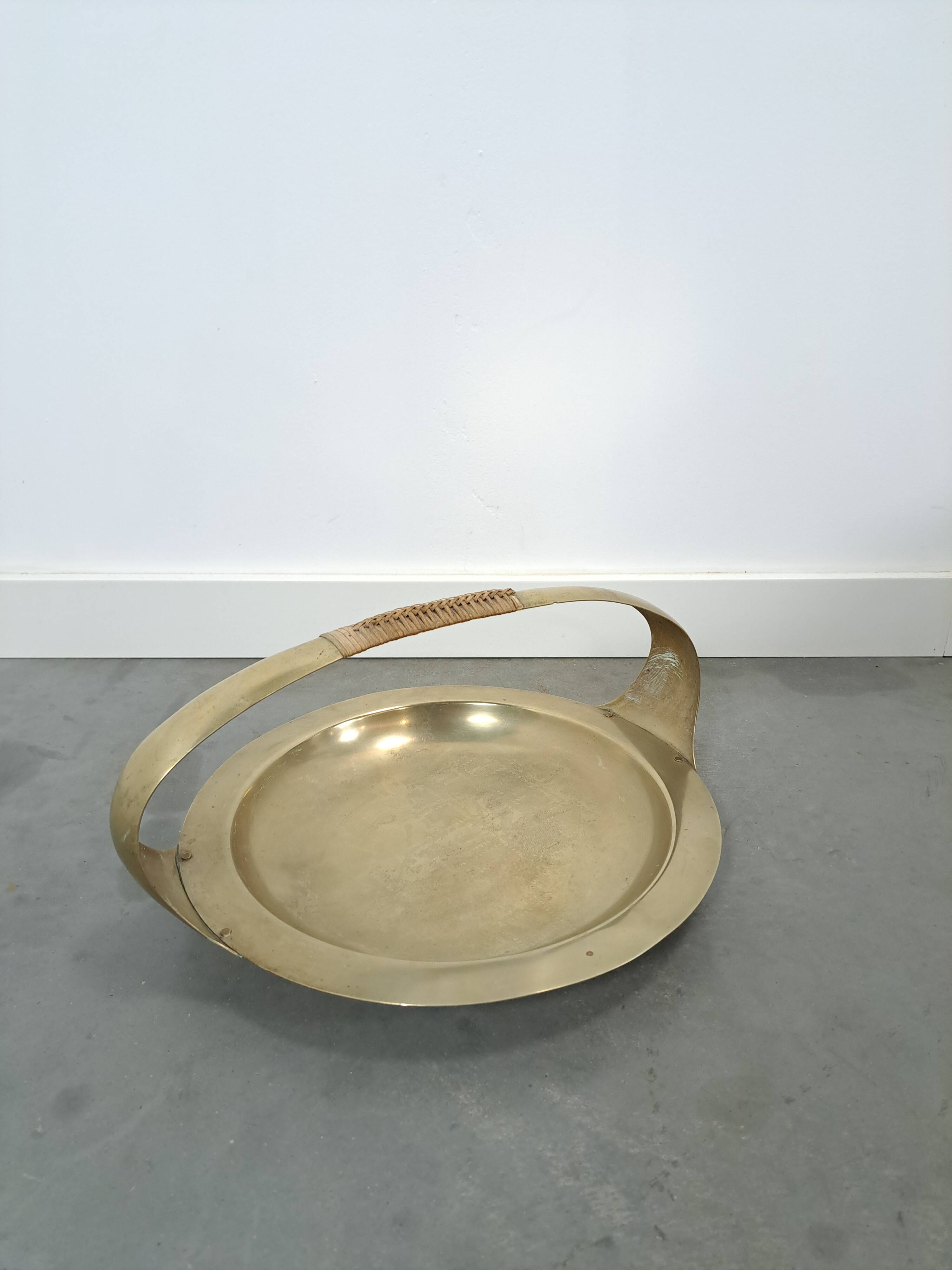 Art Deco jaren 20 messing mand, schaal