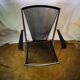 Chromed metal armchair with black scoubidous 1960