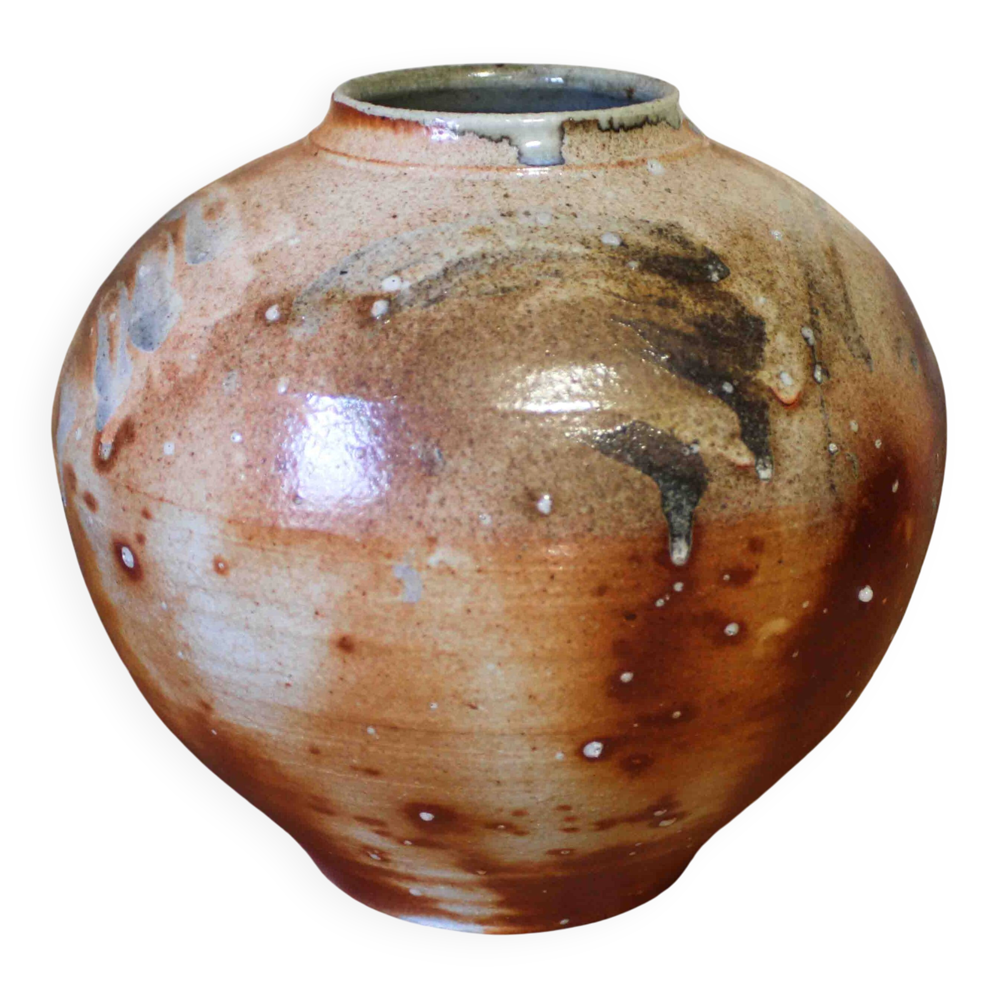 Large stoneware vase signed