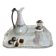 Ancien plateau service vinaigre salière