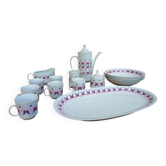 Service à café et plats de service en porcelaine Alfoldi 14 pièces Circa 70
