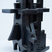 Abstract Italian wooden sculpture