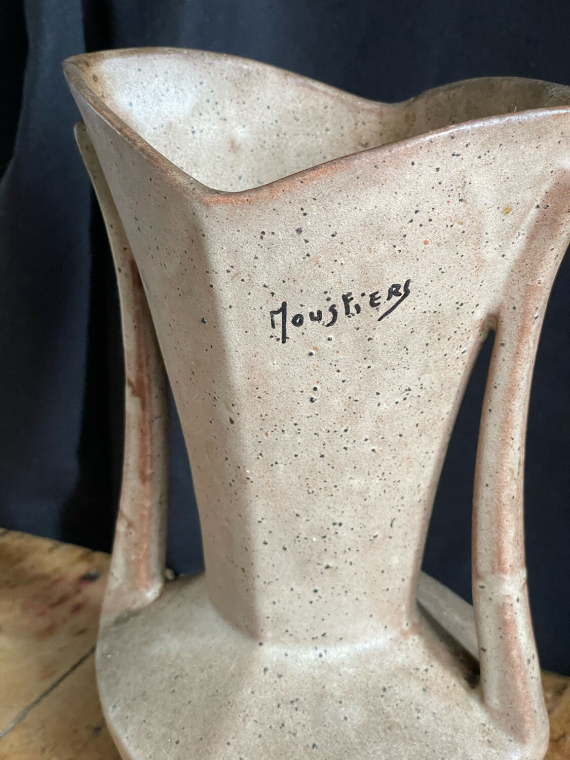 Vintage Vallauris 2-handled vase