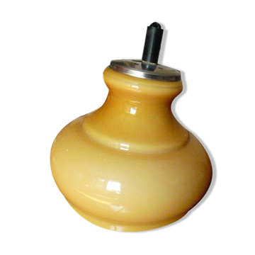 Hanging lamp yellow orange glass year 60