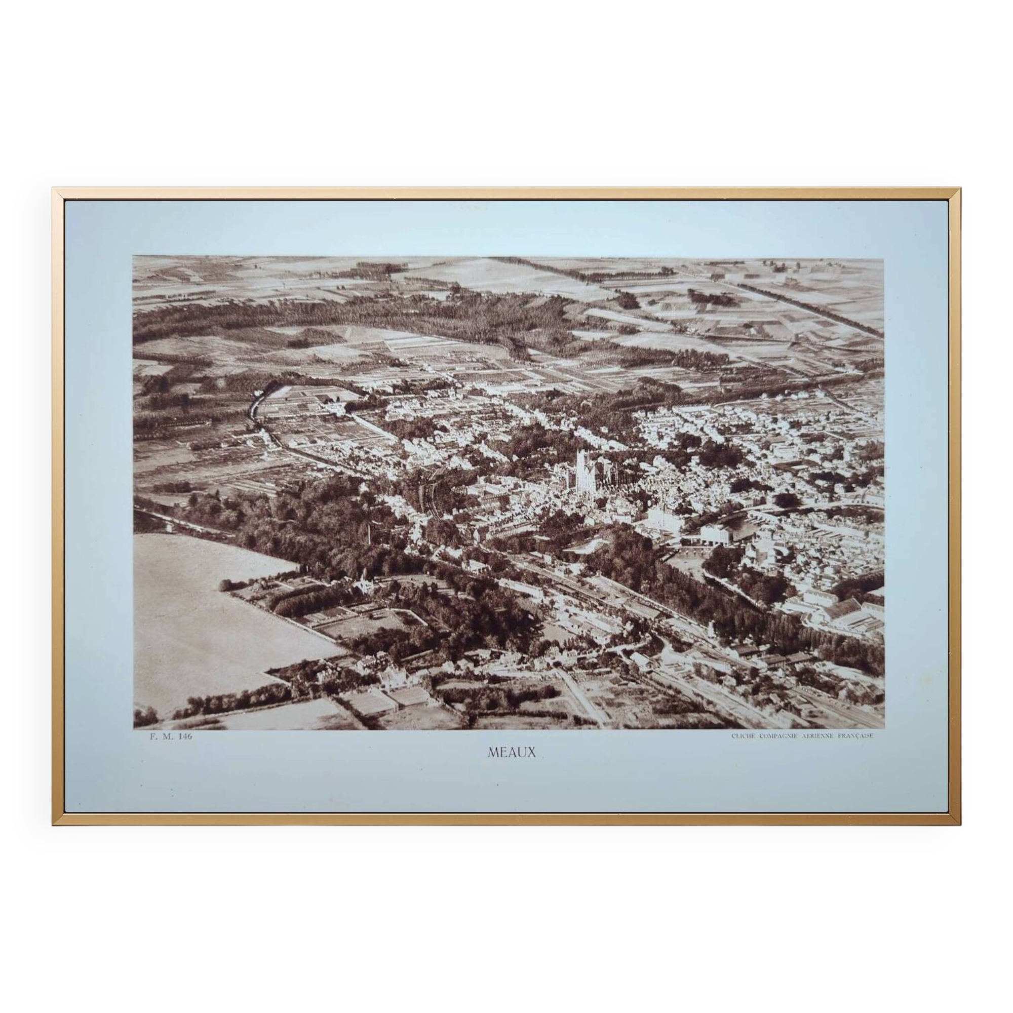 Meaux, photo plate printed in 1934.
