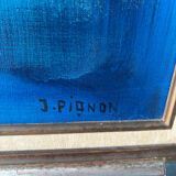 Bouquet of flowers signed Pignon