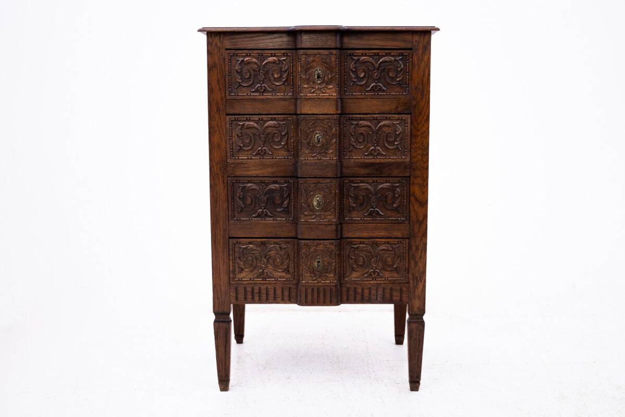 Narrow chest of drawers, France, ca. 1890.