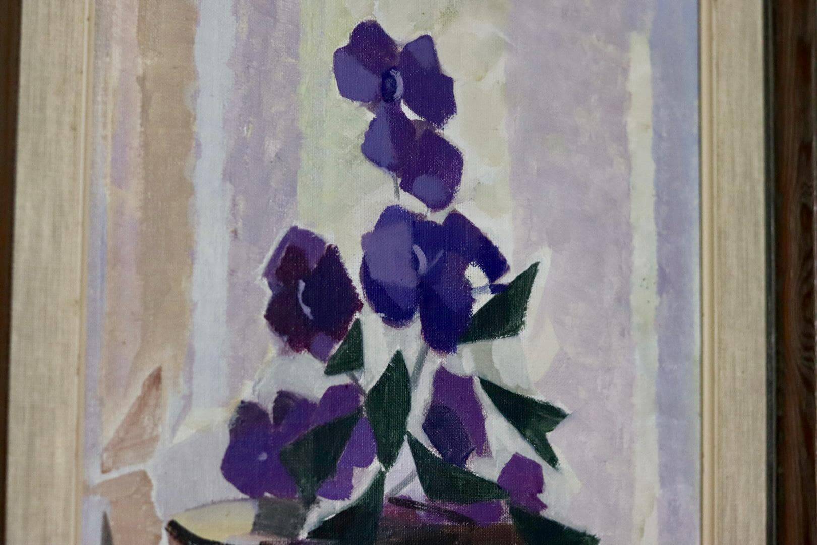 « Nature morte aux fleurs violettes » de Reuben Hedin