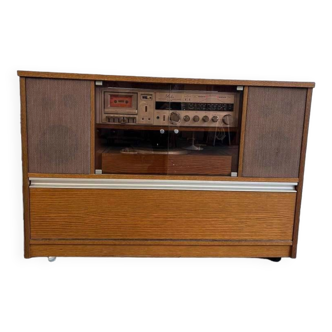 Vintage audion audio furniture: record player & cassette & radio