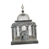 Iron and wood bird cage