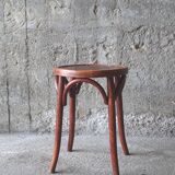 Bistro stool with thermoformed wooden seat, 1920