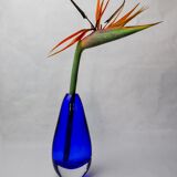 Blue sommerso vase by seguso, Murano glass, Italy, 1970