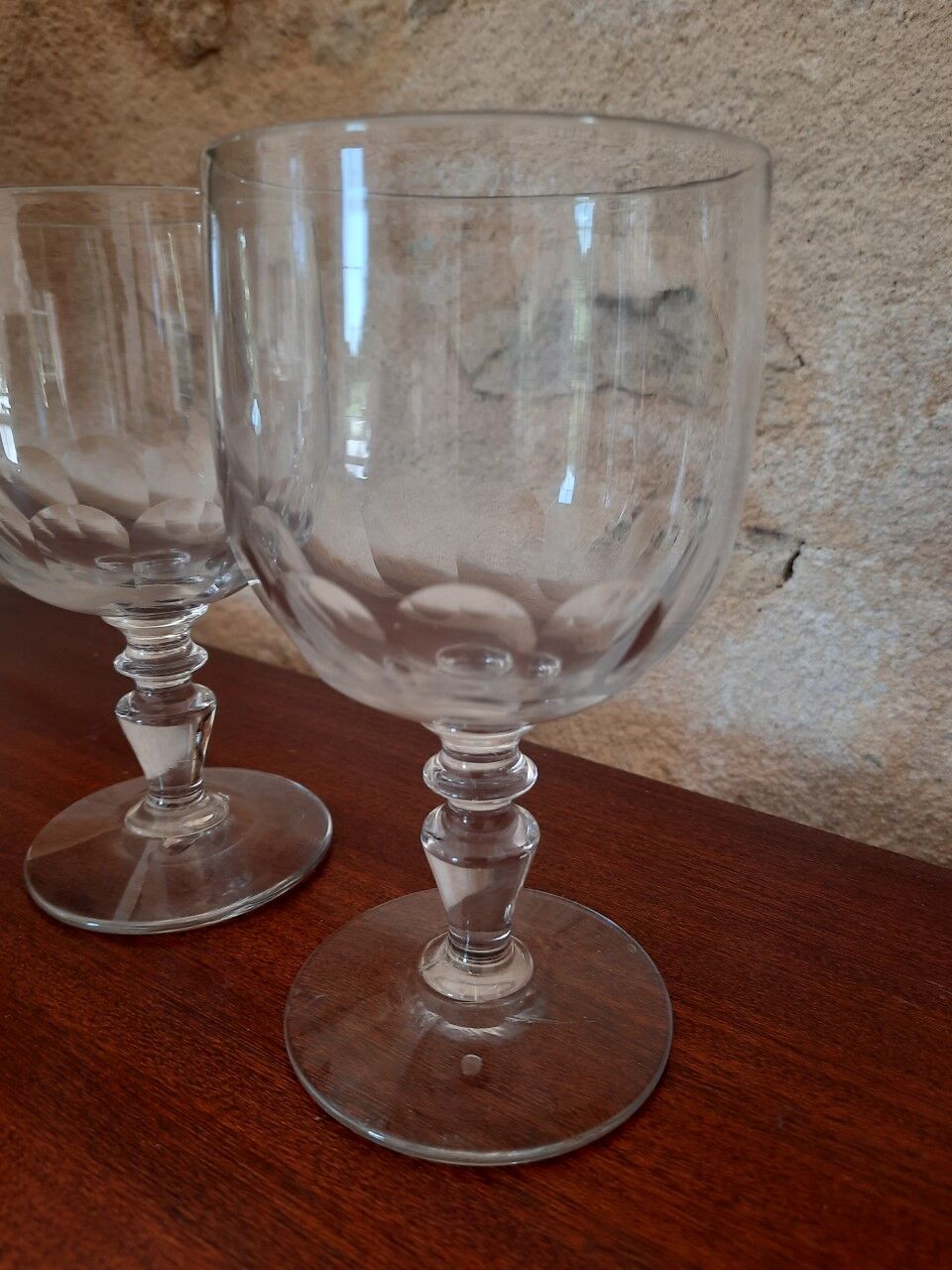 Crystal wine glasses