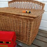 Wicker toy chest