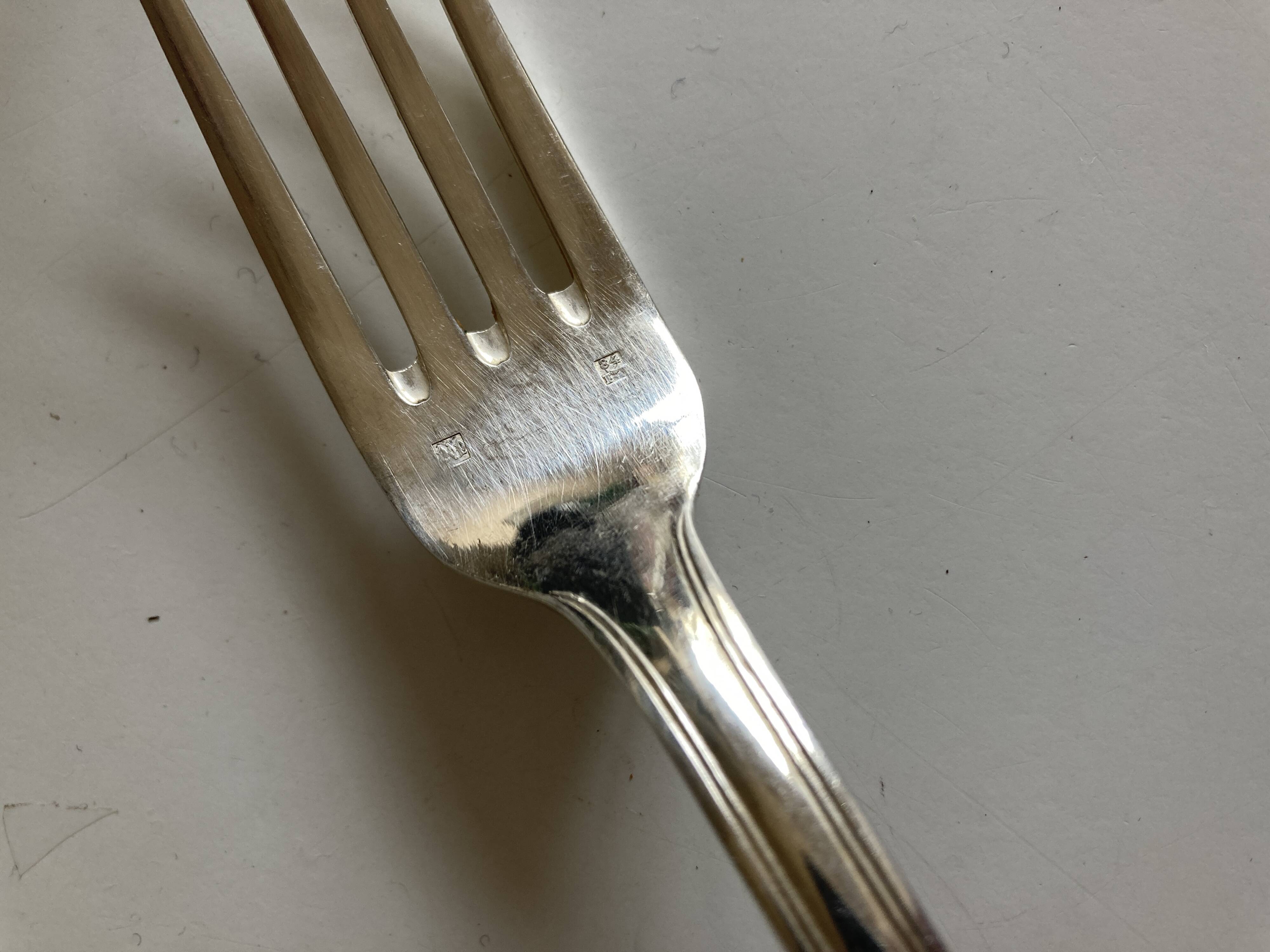 Modernist silver-plated cutlery 6 + 6 + 6