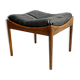 Danish Leather and Rosewood 'Modus' Ottoman by Kristian Vedel, c.1960