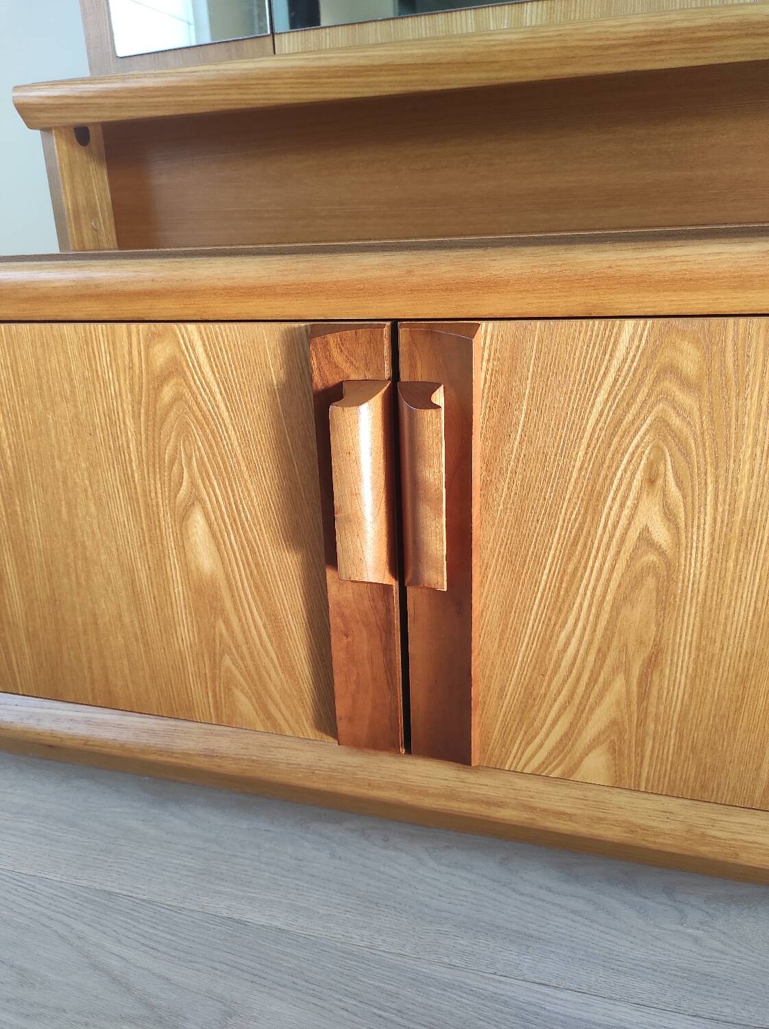 Vintage chest of drawers with triptych mirror, 60's