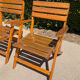 Paire de fauteuils pliants vintage en bois