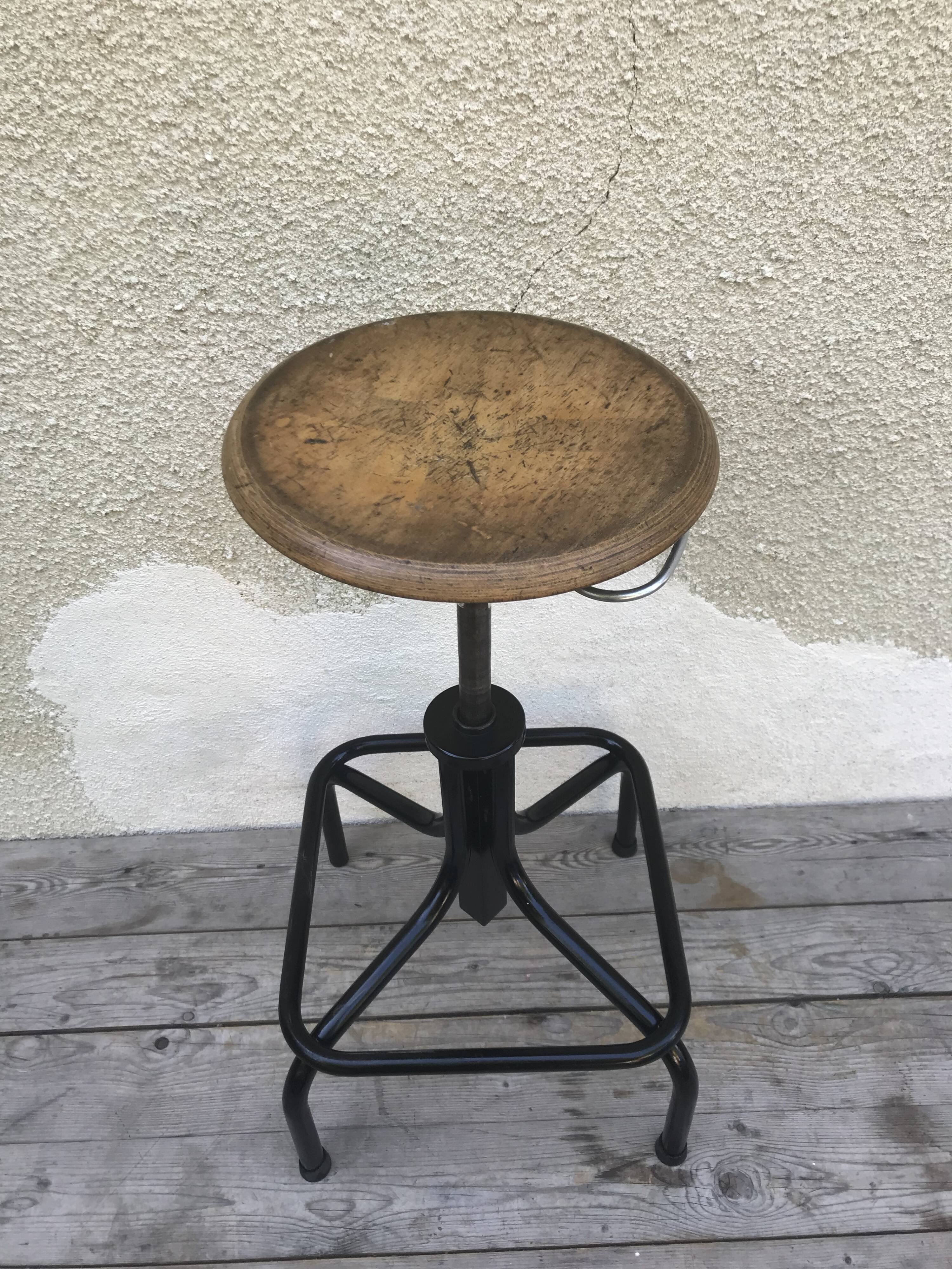 1950s old workshop stool