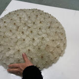 Large Murano Glass Flower Flush Mount Ceiling Light Attributed to Segu