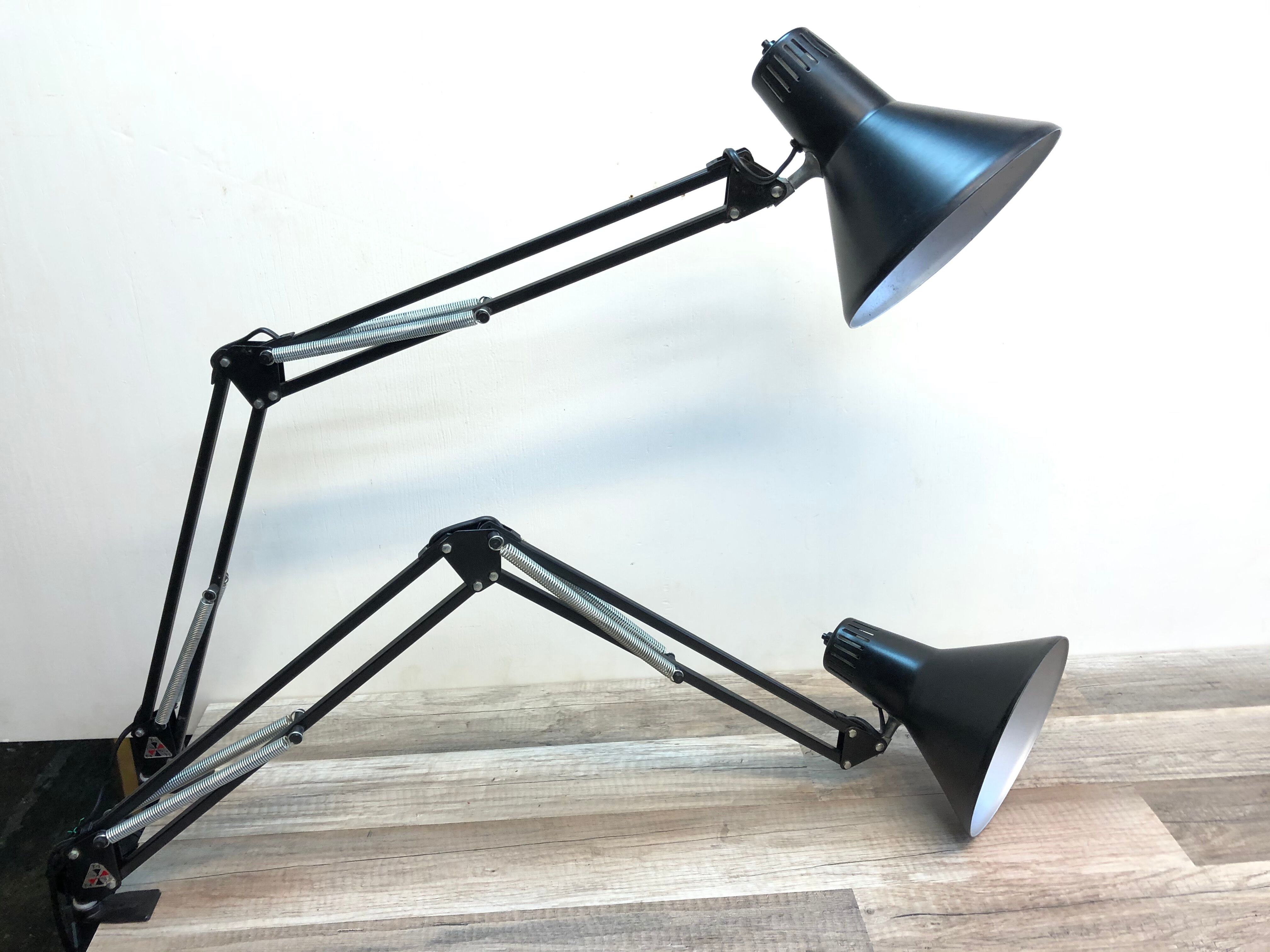Office lamp architect twist t1 vintage design 70s black matte 2 available