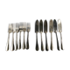 Christofle covered fish 6 forks 6 silver metal knives