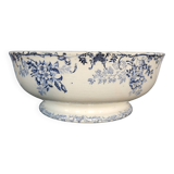 Floréal ironstone salad bowl on pedestal