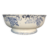 Floréal ironstone salad bowl on pedestal