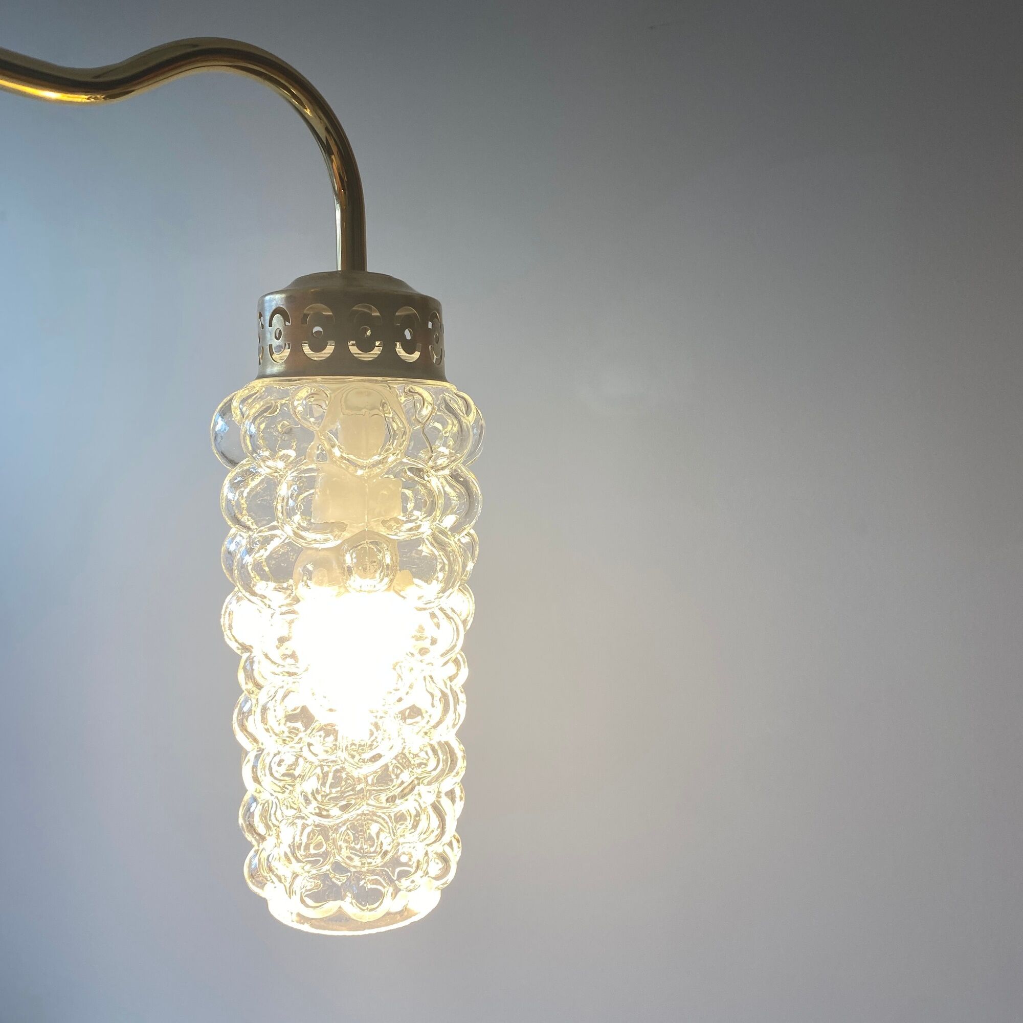 Lot 3 vintage glass wall lamps