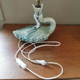 Vintage ceramic bird lamp base from Charolles